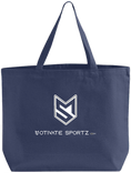 Load image into Gallery viewer, Navy tote bag with 'Motivate Sportz' logo on a white background