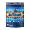 Load image into Gallery viewer, Packaging of Chinook Seedery Cinnamon Toast sunflower seeds with blue and brown design.
